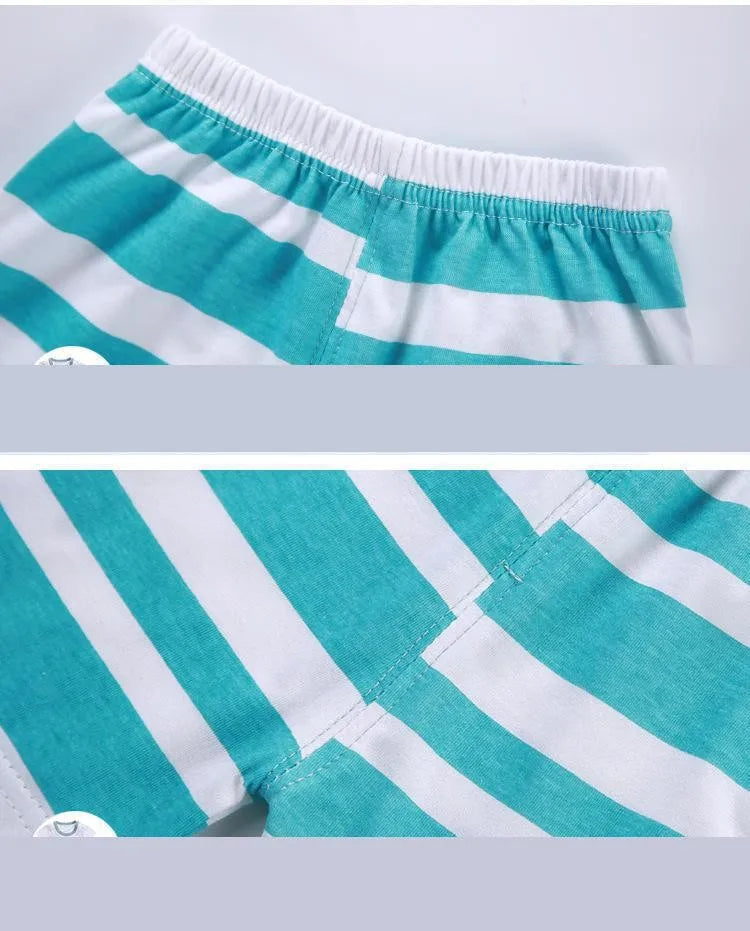 Deisgner Baby Boy Clothes Sport Clothing Tracksuit Active Striped Tshirt +shorts Baseball Football Clothes Toddler Clothing Sets