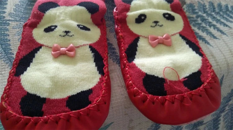 Toddler Indoor Sock Shoes Newborn Baby Socks Winter Thick Terry Cotton Baby Girl Sock with Rubber Soles Infant Animal Funny Sock