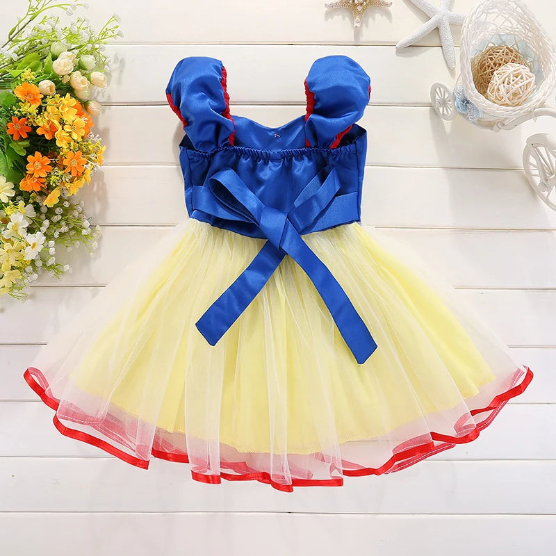 Snow White Cosplay Dress for Girls Carnival Costume 1-5 Yrs Birthday Party Princess Dress Baby Girl Party Costume Dress Up