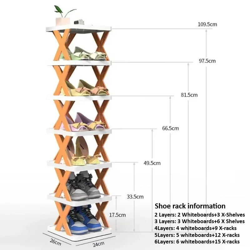 Stackable Shoe Rack Multi Layer Shoes Storage Organizer Removable Space Saving Shoes Shelf Plastic Shoes Cabinets Home Supplies
