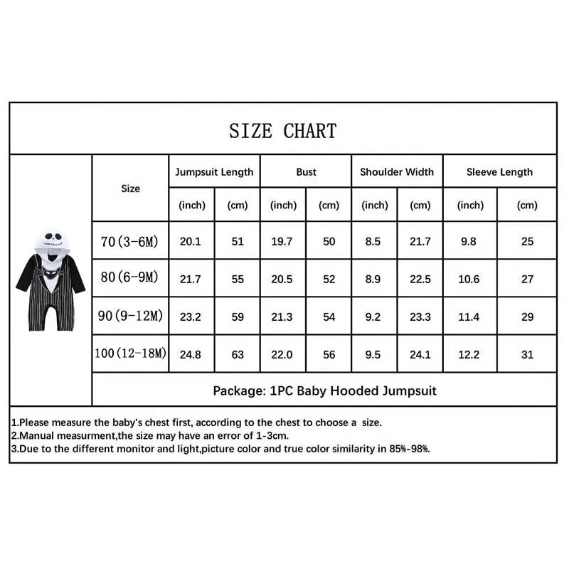 Baby Costume 1 Year Halloween Clothes Toddler Boy Black Hoodies Jumpsuit Child Horror Bat Skull Costumes Babies Rompers 3-18M