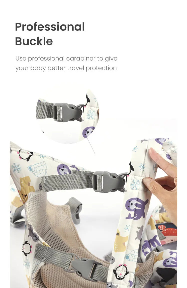 PANGDUBE Baby Carrier Kangaroo Baby Sling Ergonomic 4 in 1 Newborn Carrier Baby Wrap for Outdoor Infant Carrier for Baby