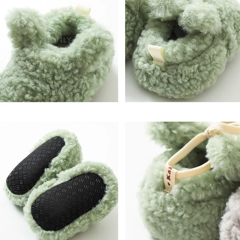 Baby Socks Winter Newborn Boy Girl Shoes Kids Soft Toddler First Walkers Child Anti-slip Warm Thicken Newborn Infant Crib Shoes