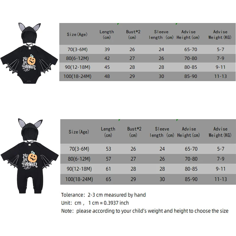 2024 Baby Halloween Romper Print Hat+Romper Batman Cosplay Costume Bag Gift Boy Girl Bone Pumpkin Bodysuit Vampire Clothes