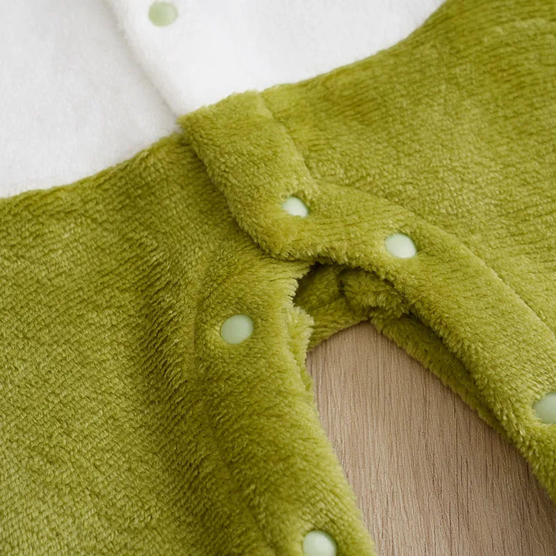 Winter Dinosaur Clothes Spring Flannel Baby Boys Girls Clothing Cartoon 0-18 months Newborn Baby Newborn Long Sleeve Embroidery