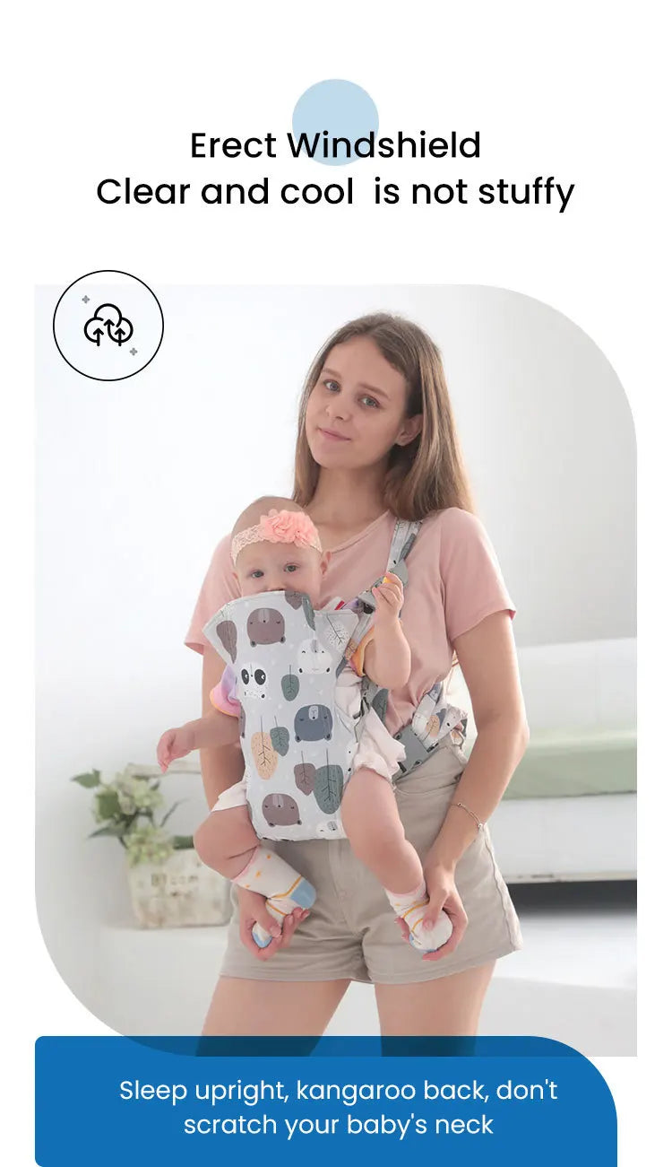 PANGDUBE Baby Carrier Kangaroo Baby Sling Ergonomic 4 in 1 Newborn Carrier Baby Wrap for Outdoor Infant Carrier for Baby