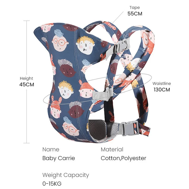 PANGDUBE Baby Carrier Kangaroo Baby Sling Ergonomic 4 in 1 Newborn Carrier Baby Wrap for Outdoor Infant Carrier for Baby