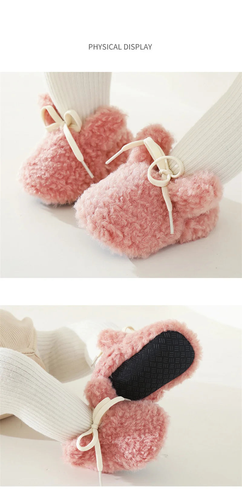Baby Socks Winter Newborn Boy Girl Shoes Kids Soft Toddler First Walkers Child Anti-slip Warm Thicken Newborn Infant Crib Shoes