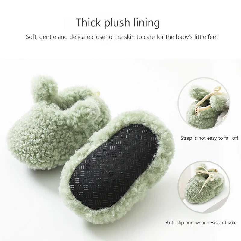 Baby Socks Winter Newborn Boy Girl Shoes Kids Soft Toddler First Walkers Child Anti-slip Warm Thicken Newborn Infant Crib Shoes