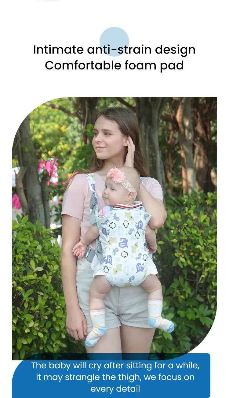 PANGDUBE Baby Carrier Kangaroo Baby Sling Ergonomic 4 in 1 Newborn Carrier Baby Wrap for Outdoor Infant Carrier for Baby